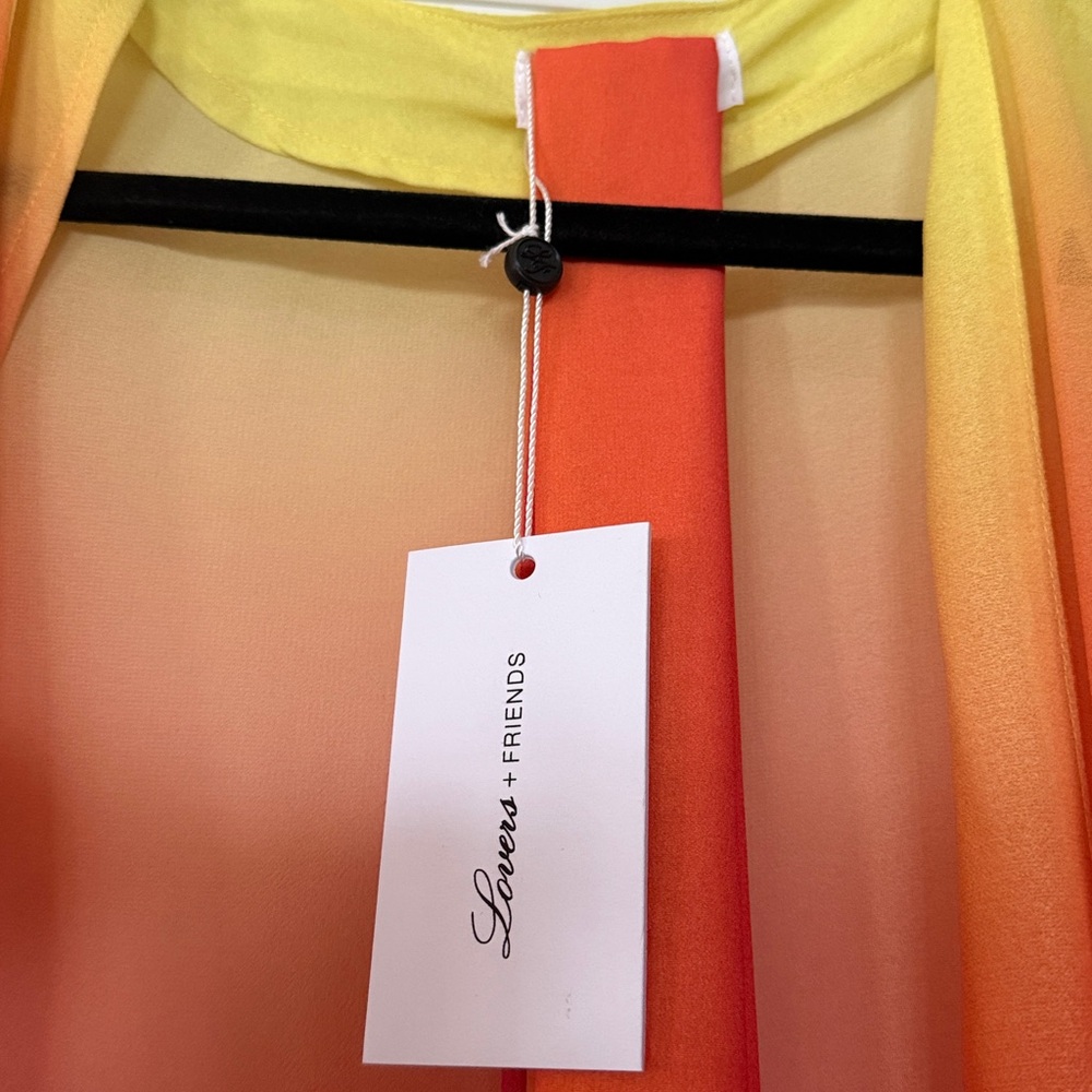 Lovers + Friends Vibrant Pink and Yellow Cape - Picture 5 of 6